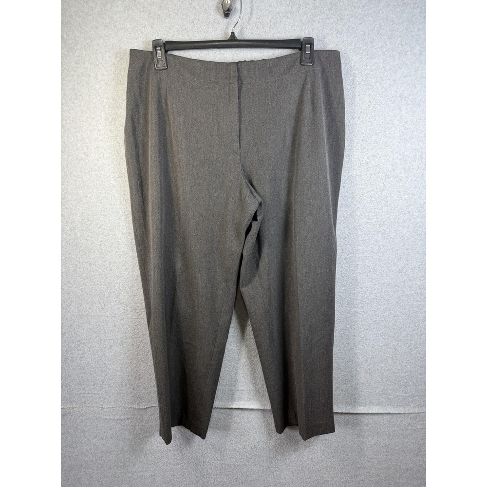Talbots Pants Womens 16W Gray Ponte Pull On Stretch Elastic Waist Work
